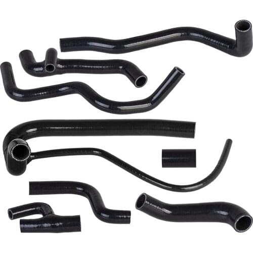 Black Silicone Radiator Heater Coolant Hose Tube Pipe Kit For Volkswagen VW CORRADO G60 SUPERCHARGED 1990-1995