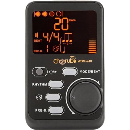 LCD Digital Metronome Tuner Beat Tempo for Piano Violin Guitar Drum Bass, Battery Operated