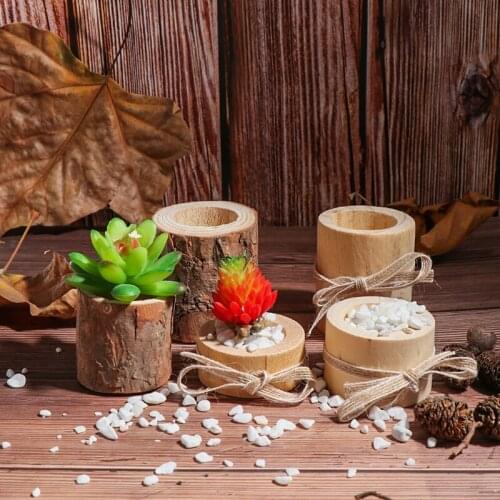 Wood Candle Holders For Home Decor Glass Wedding Decoration Candle Holder Candle Stand Wooden Candle Stand