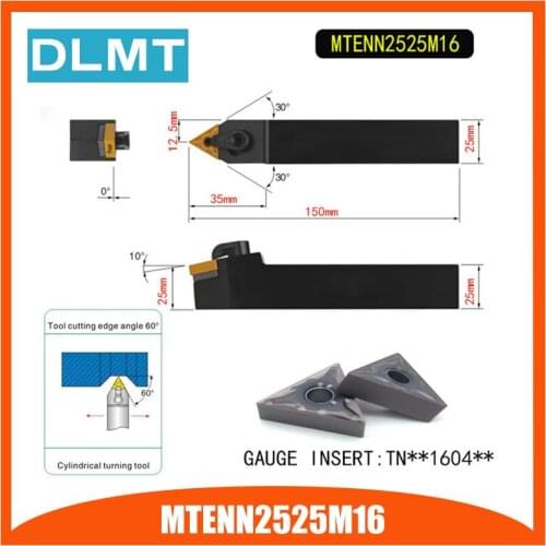 MTENN2525M16 60 Degrees External Turning Tool Holder For TNMG160404 TNMG160408 Used on CNC Lathe Machine