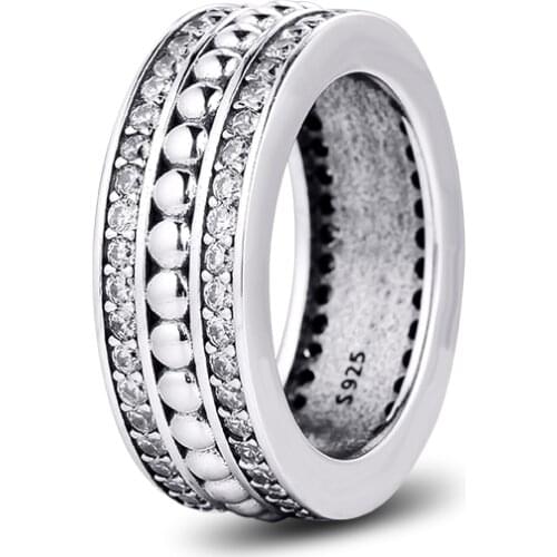 CKK Forever Heart Ring for Women Men Anillos Mujer 925 Original Sterling Silver Jewelry Wedding Aneis Hombre DIY