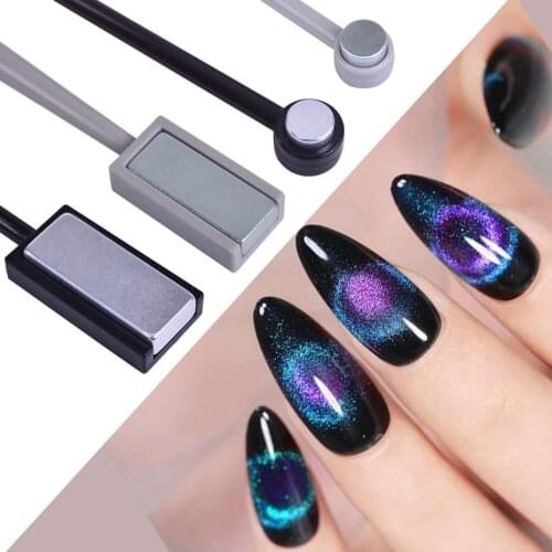 1pcs Cat Eyes Magnet Nail Art Stick 9D Strong Effect Line Strip Round Magnetic for Nail Gel Polish Manicure Nail Tools NL035