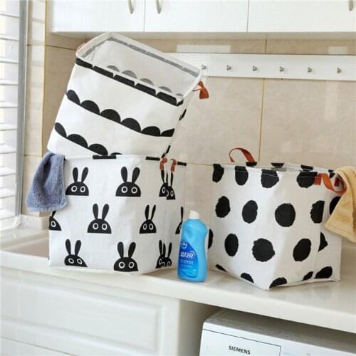 Multifunctional Basket Storage Box Sundries Sorting Stand Large Side Handles Clothes Holder