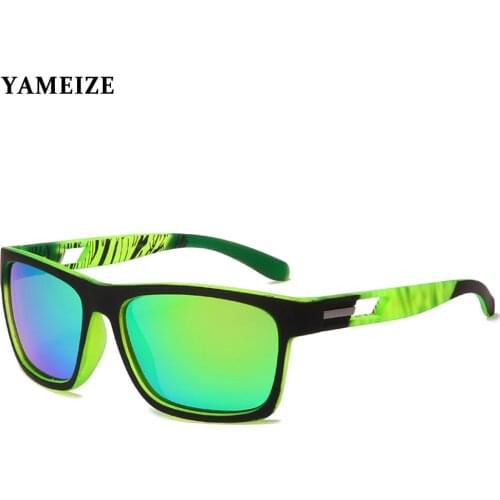 YAMEIZE Trend 2021 Polarized Sunglasses Mens Driving Glasses Male Square Sport Sun Glasses Fishing Eyewear Driver Shades Gafas