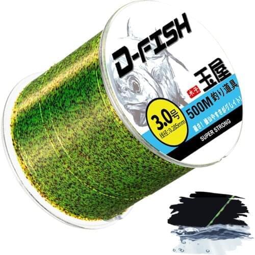 Loogdeel 500M 3D Invisible Line Super Strong Nylon Line Speckle Spoted Thread Line Fishing Line Monofilament Carp Fishing Line