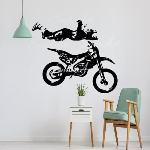 New Design Motorcycles Nursery Wall Stickers Vinyl Art Decals Kids Room Nature Decor Decoration Accessories Murals