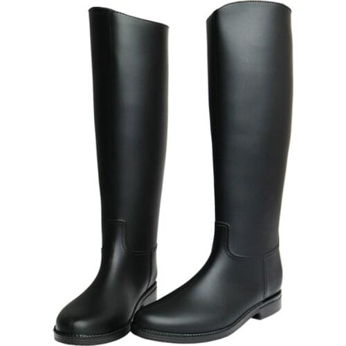 Outside wear rain shoes woman high tube Spring Summer Fashion Rain boots woman adult long tube water shoes woman non-slip rubber