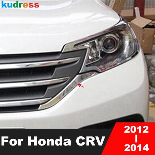 Front Grill Trim For Honda CRV C-RV 2012 2013 2014 ABS Chrome Car Head Grille Decoration Molding Strip Car Styling Accessories