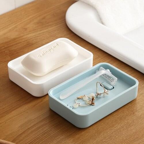 Plastic Soap Box Creative Handmade Soap Box Square Soap Holder Soap Holder Bathroom Double Drain Soap Box