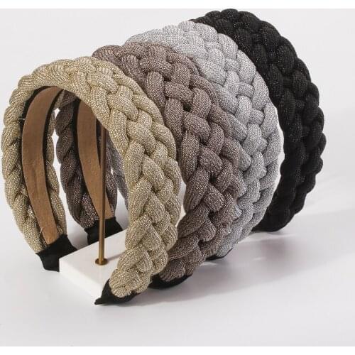 2021 New Fashion Autumn Winter Sweet Sisal Rope Cross Knot Headbands For Women Bezel Headdress Accessories Wholesale Gifts