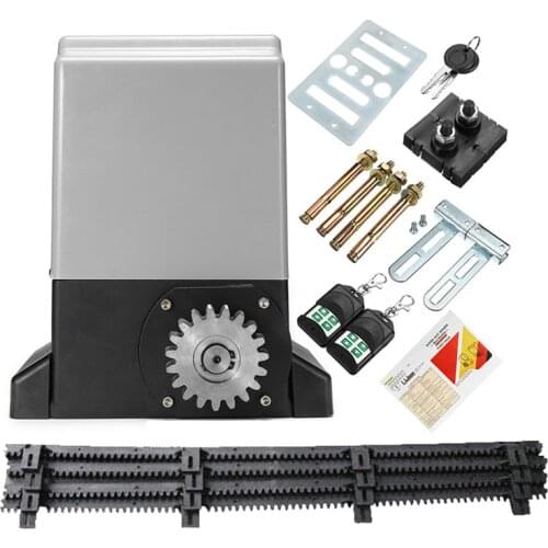 800kg Remote Control Automatic Sliding Gate Motor Drive with 4m Nylon Racks Electric Sliding Gate Door Opener Actuator Operator