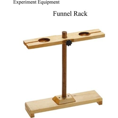 2 Holes Adjustable Wooden Funnel Rack Stand Safety Funnel Rack Support Supplies Chemical Laboratory Instruments Funnel Rack