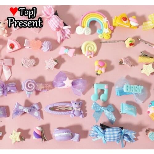 Hand made sweet girl hairpin Many colors Lolita hair ornament sweet hairpin soft cute girl bear candy Gingerbread House