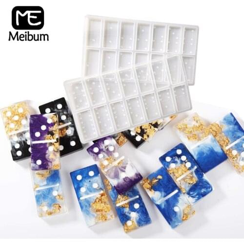Meibum Epoxy Resin Dominoes Silicones Mold Fondant Cake Decorating Tools Polymer Clay Mould Chocolate Mould Soap Making