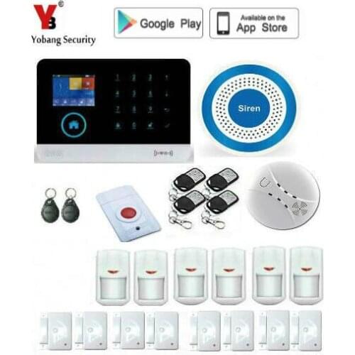 Yobang Security 433Mhz WIFI GSM Alarm system with mobile phone APP easy control all sensor burglar alarm home security kit