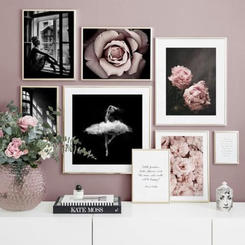 Nordic Poster Flowers Figure Canvas Painting Photography Wall Art Pictures For Living Room Natural Modern Decorative Prints