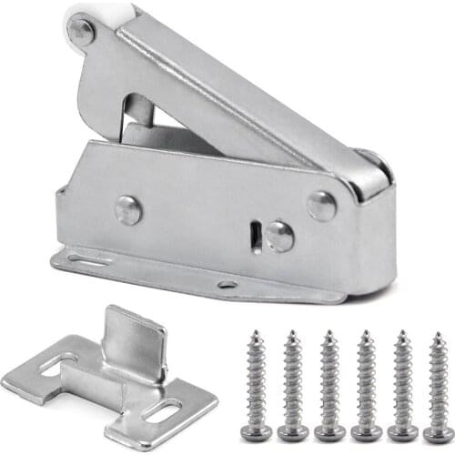 Steel Touch Latch Loft Door Spring Catch for Inset Rebated Doors Furniture Hardware