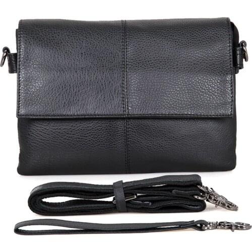 Black Shoulder Bag Lightweight Casual Business Bag Satchels Teenagers Adults fit Books Phone Laptop Genuine Leather Women Bag