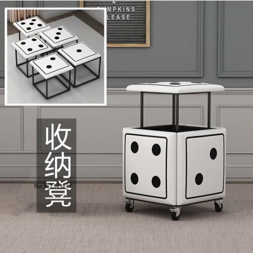 Modern Dice Rubiks Cube Stool Can Be Stowed Combination Stool Living Room Stool Small Apartment Space Saving Rubiks Cube Chair