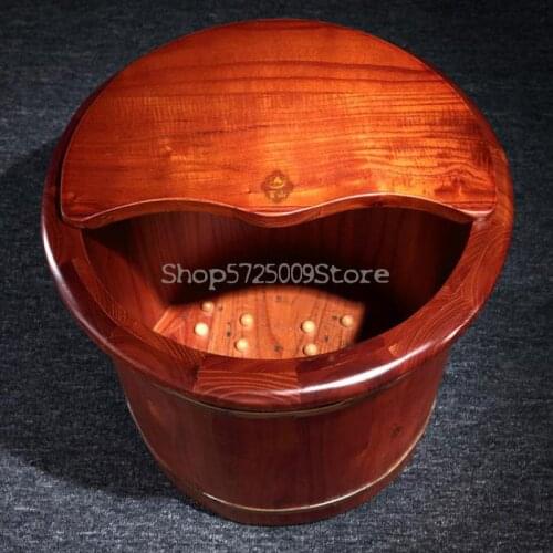 Chinese Toon Foot Bucket 40 Deep Bucket Knee Bath Bucket With Drainage Household Foot Bucket Pulley