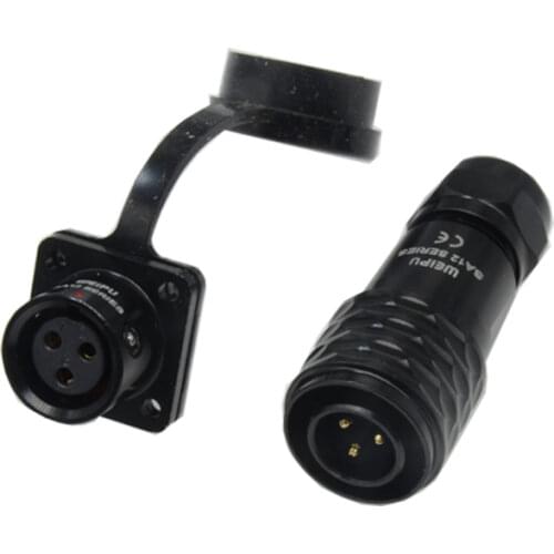 WEIPU SA12 Waterproof M12 Connector 2 3 4 5 6 7 9 Pin Industry Electric Male Plug Panel Mount Female Socket AC/DC Power Adapter