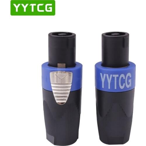 YYTCG 10Pcs/Lot 4-Pole 4Pin NL4FC Connector Ohm Plug Speaker Audio Cable Plug Adapter 4 Pin Speakon Female Jack Accessories