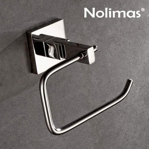 Mirror Polished Wall Mounted Toilet Paper Holder SUS 304 Stainless Steel Roll Paper Holder Square Bottom Bathroom Accessories