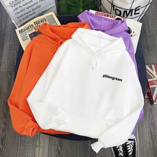 Women Hoodie Harajuku clothing color tops Hoodies Sweatshirt Loose Street para Hip Hop hoody thrasher black clothes vintage