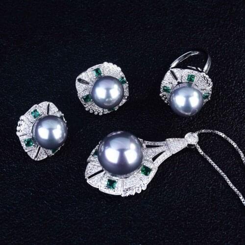 QTT Jewelry Sets For Women S925 Silver Pearl Necklaces Pendants Elegant Earrings for Wedding Engagement Fine Accessories