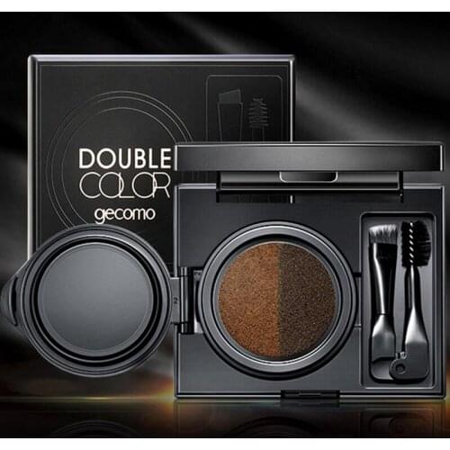 Two-color misty air cushion eyebrow liquid eyebrow pencil eyebrow cream eyebrow powder lasting waterproof non-off makeup tool