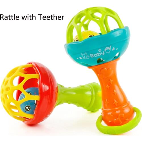 1Pc Rattles Baby Educational Toys Plastic Infant Newborns Hand Bell Mobiles Boys Girls Kids Toys for Children Fun Game
