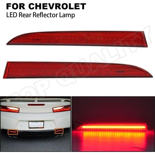 2X Rear Bumper LED Red Side Marker Reflector Light Lamps For Cadillac ATS 2013-2018 For Cadillac XT5 2017 2018 Camaro 2016-2018
