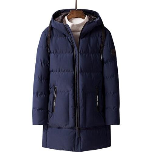 4XL Winter Mens Jackets Coats Thick Parka Men 2019 Hoody Parkas Zipper With Pocket -20 Degree Warm Parka Coat For Men Long Style