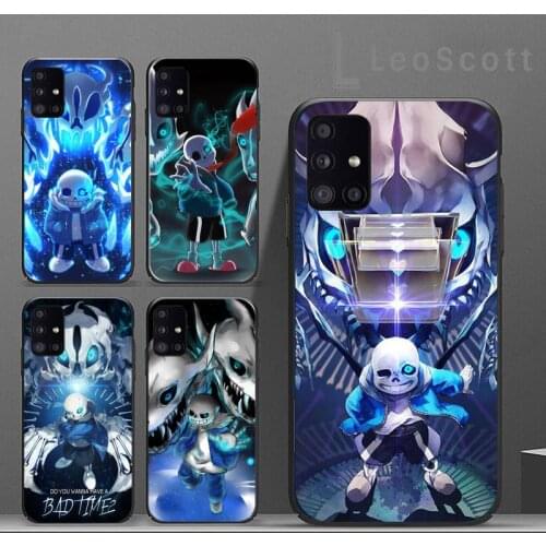 Undertale papyrus sans doggo Phone Case For Samsung A32 A51 A52 A71 A50 A12 A21S S10 S20 S21 Plus Fe Ultra