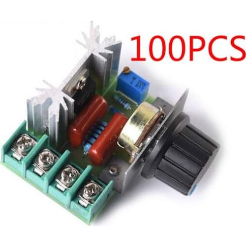 100pcs 2000W 220V SCR Electronic Voltage Regulator Module Speed Control Controller Worldwide Store
