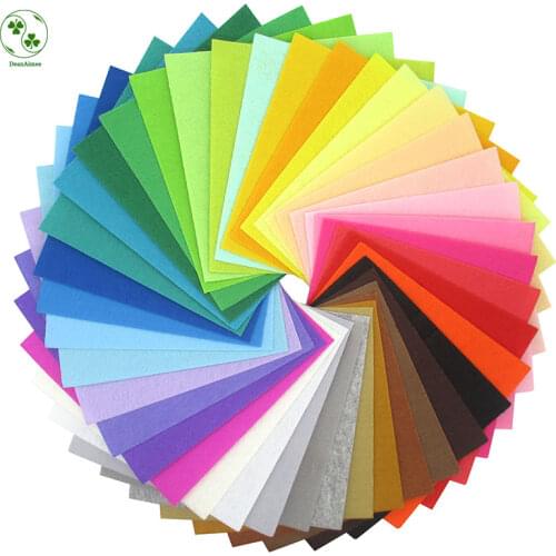 30X30CM Craft Felt 40 Colors DIY Felt Fabric Cloth Nonwoven 1MM Thickness Polyester Cloth DIY Bundle For Sewing Dolls Craft