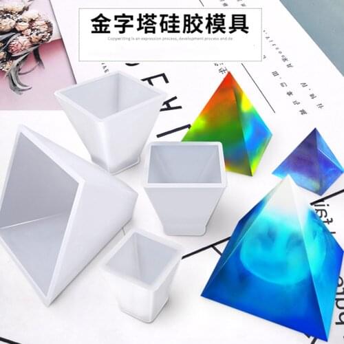 Pyramid/square stereo glue mold silicone DIY handmade jewelry geometric dried flower ornaments