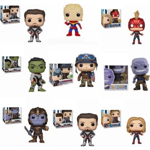 POP Avengered Endgame Movie Collection Dolls Iron Man American Captain Tyrants Kid Birthday Gift Model Toys Original Box