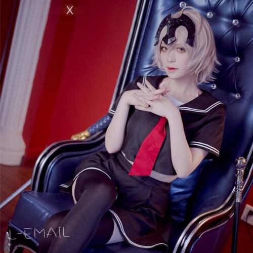 Hot Game Fate/Grand Order FGO Alter Jeanne D'Arc Jk Uniform Cosplay Costume Halloween Carnival Fancy Party Cosplay Props