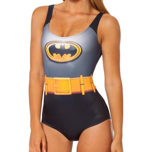 Personality Star Digital Print Superhero Character Capes Sexy Swimsuit Cosplay