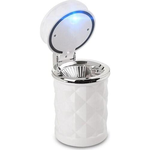 LUOEM Car Ashtray Smokeless Auto Cigarette Ash Holder with Blue LED Light for Car Cup Holder LED Cigarette Smoke car Ashtray