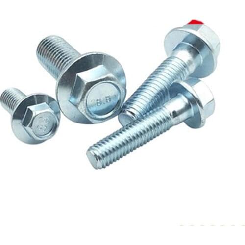 M8 Hexagon With pad Bolt 8.8 Grade Galvanized External Hex Screws GB5787 Screw 10-130mm Length