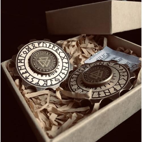 Mini Round Pirate Fidget Spinner Pure Copper Luminescent Hand Spinner EDC Adult ADHD Anti-Stress Leisure Toy Gift Collection