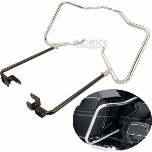 Motorcycle Saddlebag Bracket Guard Bar Set For Harley Ultra Limited Low FLHTKL 2015-2016 FLTRU 2016-2018 FLHTKL 2015-16 17 18