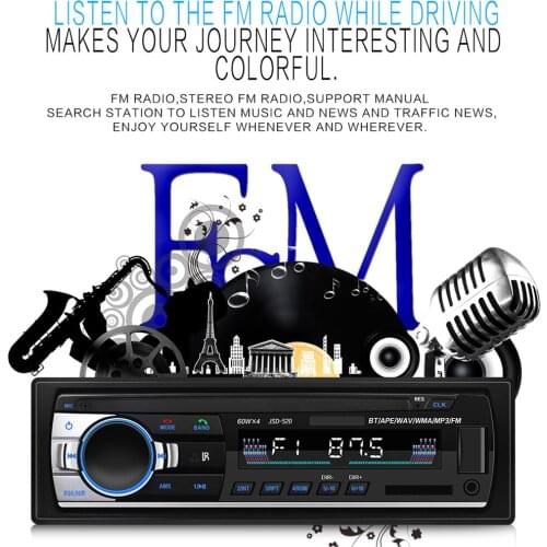 In-Dash FM MP3 Player Bluetooth Car Stereo Digital Media Receiver