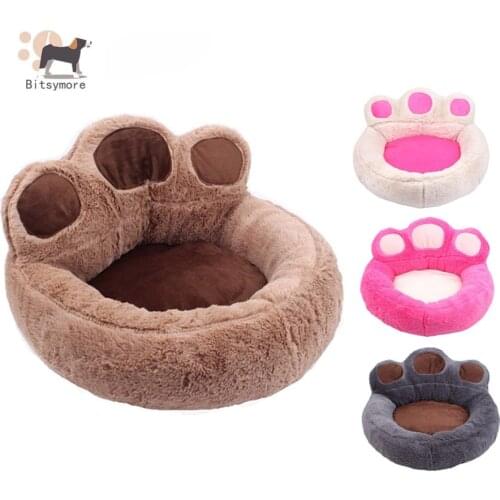 Bears Paw Pet Dog Cat Bed House Soft Warm Kennel Nest Snuggly Pet Sleep Mat Sofa Teddy Doghouse for Small Dog Puppy Cat Kitten