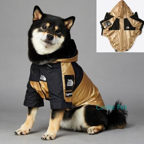 New Pet Clothing Jacket Autumn Winter Windbreaker Coat Medium Large Dog Jacket Shiba Inu Terrier Bulldog Waterproof Dog Jacket