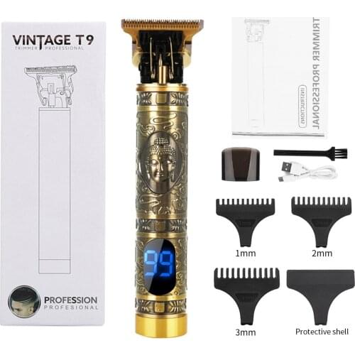 2021 New USB T9 Baldheaded Hair Clipper Electric hair trimmer Cordless Shaver Trimmer Men Barber Hair Cutting Machine