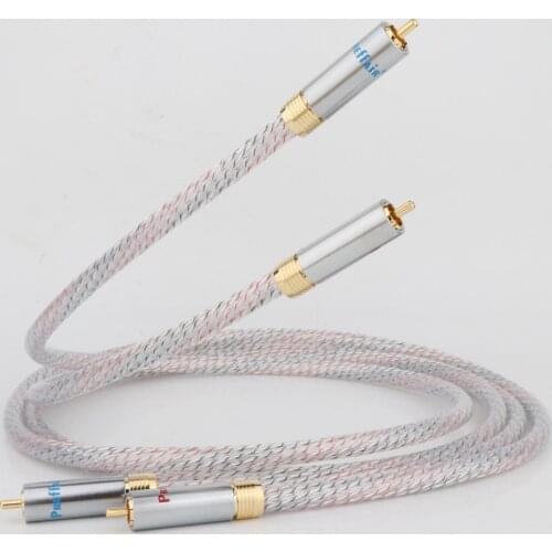 Preffair Top-rated Vahalla Audio Cable Silver Plated HiFi Interconnect RCA Cable with 24K Gold Plated R1715 RCA Connectors Plug
