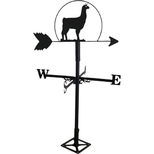 Durable Stainless Steel Alpaca Weathervane Weather Vane Yard Barn Wind Scene